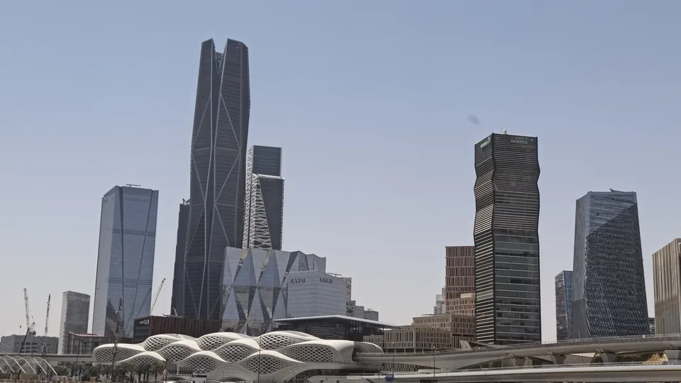 Office towers of the King Abdullah Financial District in Riyadh, the Gulf headquarters rival to Dubai